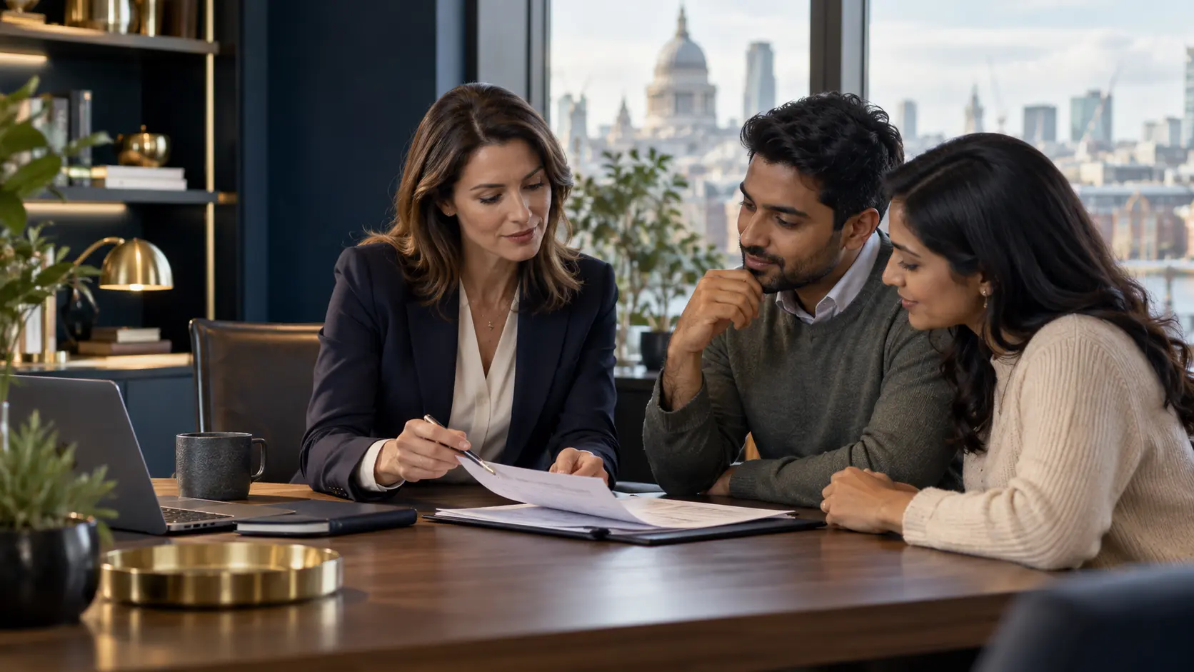 Professional advisers discussing personal finance